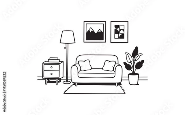 Fototapeta modern living room interior