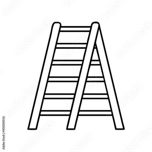 Fototapeta ladder icon, ladder line art - simple line art of ladder, perfect for ladder logos and icons
