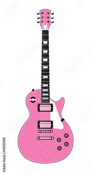 Obraz pink electric guitar