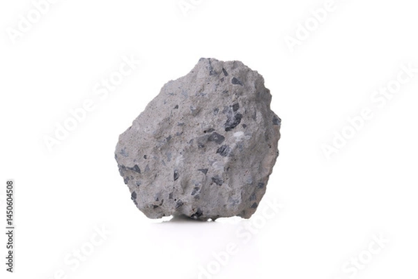 Fototapeta Concrete rubble broken, Broken concrete slabs isolated on white background