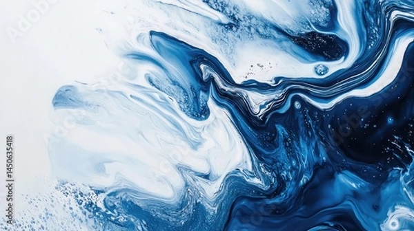 Fototapeta blue paint splash isolated on white background ,Blue water splash isolated on white background ,Blue ink in water on a white background