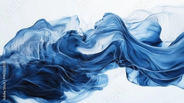 Fototapeta blue paint splash isolated on white background ,Blue water splash isolated on white background ,Blue ink in water on a white background