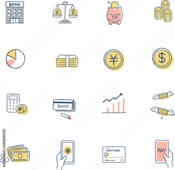 Obraz お金のイメージ　アイコンセット