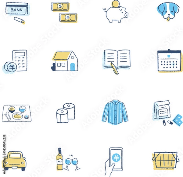 Obraz 生活費・ライフスタイル　アイコンセット
