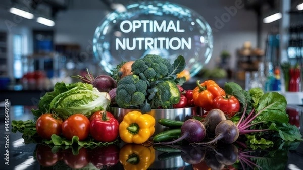 Fototapeta Fresh produce displayed, emphasizing optimal nutrition.