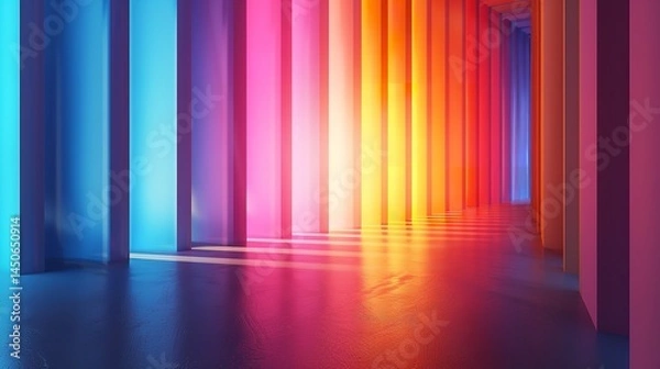 Obraz Mottled multicolored diagonal slats graduated color scheme background