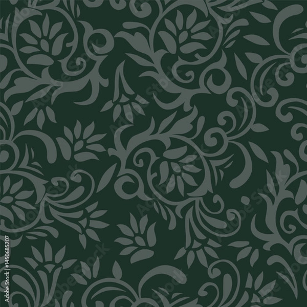 Obraz Seamless floral pattern, liberty ditsy print with small hand drawn flowers. Delicate botanical design in country motif: tiny simple flowers, leaves, mini bouquets in abstract. Vector illustration.