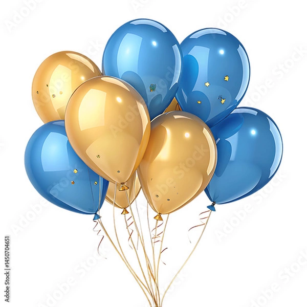 Obraz colorful balloons isolated on transparent background
