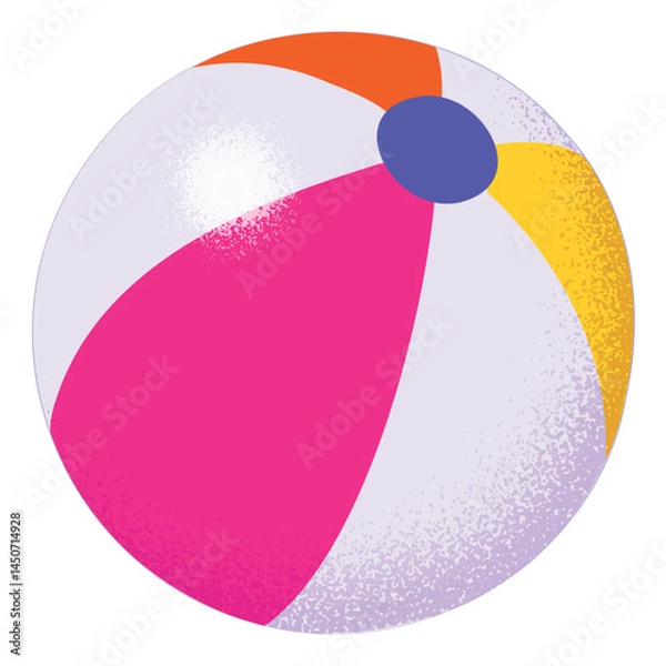 Fototapeta Inflatable Beach Ball. Colorful Summer Toy Vector Illustration. 

