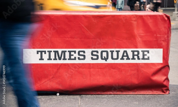 Obraz New York, USA: Times square sign next to busy street