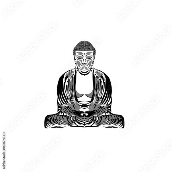 Obraz buddha statue vector illustration
