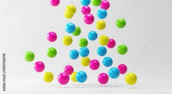 Fototapeta Playful Floating Spheres in Vibrant Colors