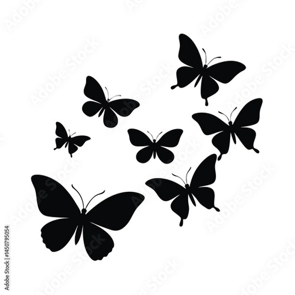 Obraz Butterfly Shadow Art in Stylized Form