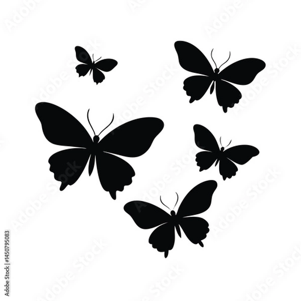 Obraz Bold Monarch Butterfly Silhouettes Vector