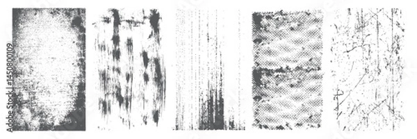 Obraz Grunge Urban Backgrounds set.Texture Vector.Dust Overlay Distress Grain ,Simply Place illustration over any Object to Create grungy Effect .abstract,splattered , dirty, texture for your design.