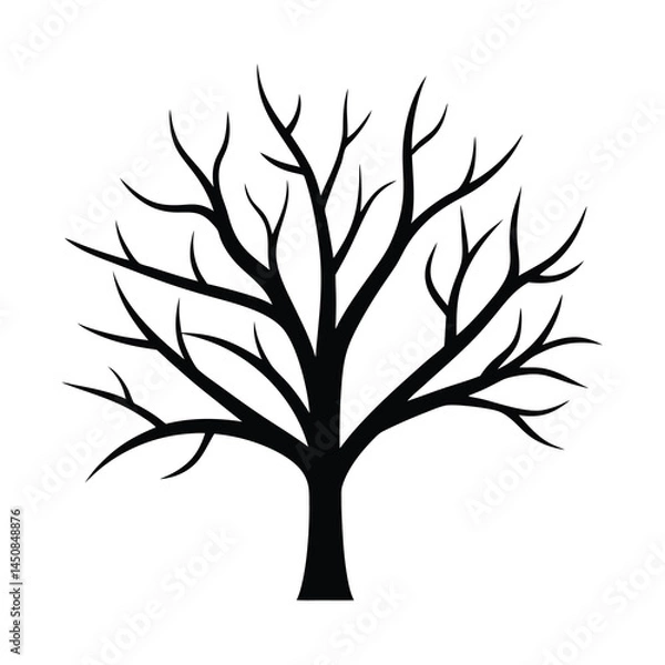 Obraz Minimal Tree Branches Vector Art