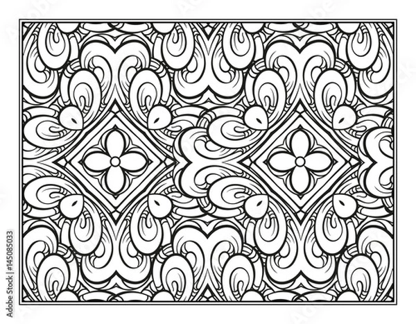 Fototapeta Fantasy decorative ornamental pattern page