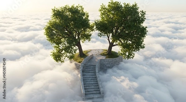 Obraz tree in the clouds