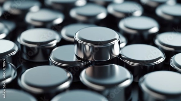 Fototapeta Rare earth magnets. visualization of neodymium magnets. Rare earth fossils