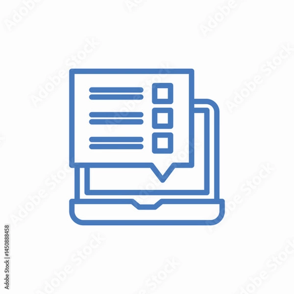 Obraz interactive quiz assessment icon sign vector