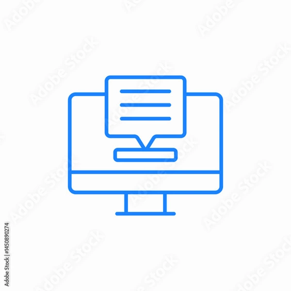 Obraz popup message notification icon sign vector