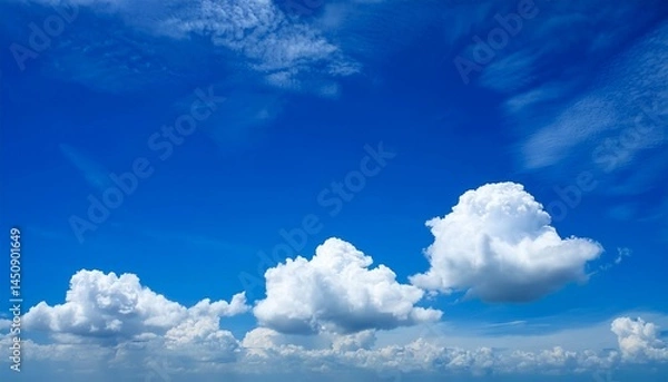 Obraz white clouds in blue sky
