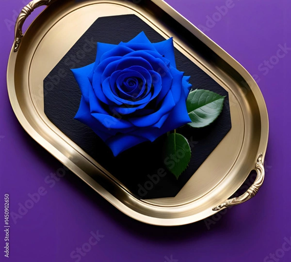 Fototapeta Enchanting Bloom: The Mystique of a Blue Rose