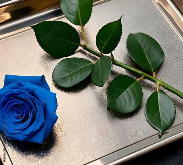 Fototapeta Enchanting Bloom: The Mystique of a Blue Rose