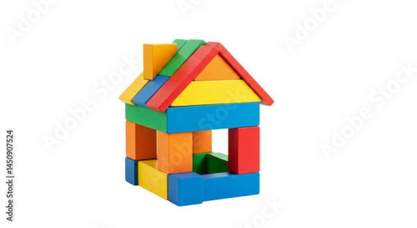 Fototapeta Home Model or Shape Toy isolated, Cutout 