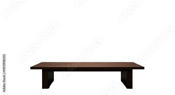 Fototapeta Wooden Bench isolated on transparent background, PNG 