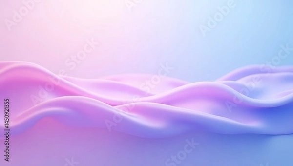 Fototapeta Colorful abstract gradient fluid wave background mockup, soft blending colors like purple, pink, and blue, high resolution, suitable for digital and app UI.