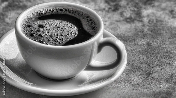 Obraz cup of coffee black and white