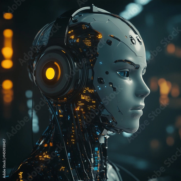 Obraz white ai robot
