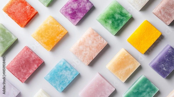 Fototapeta colorful rectangular soap bars