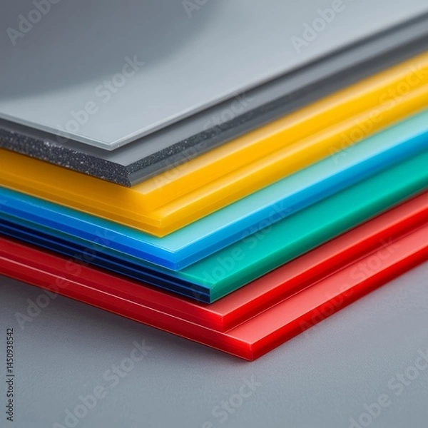 Fototapeta Stacked Colorful Material Samples
