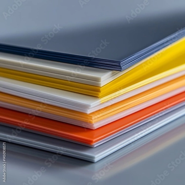 Fototapeta Stacked Colorful Material Samples