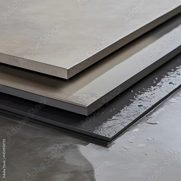 Fototapeta Stacked Grey and Black Material Textures