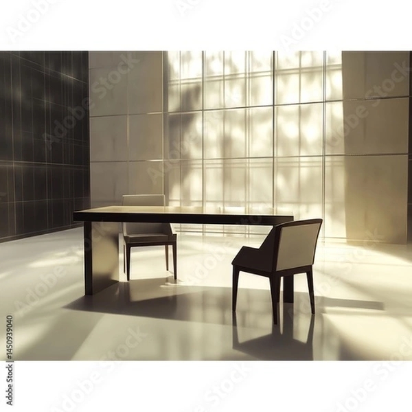 Fototapeta Spacious Modern Interior with Table