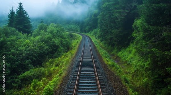 Obraz railway in the mountains