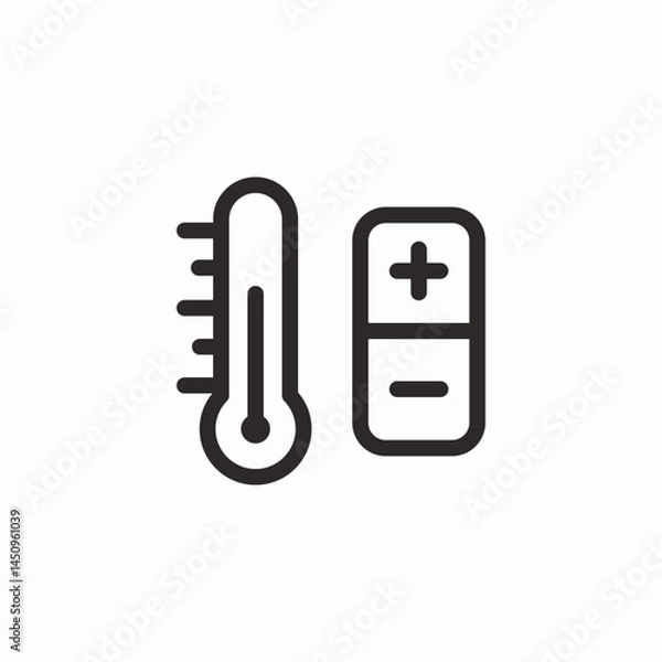 Fototapeta temperature control icon sign vector