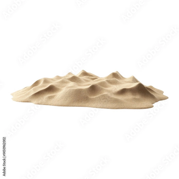 Fototapeta Sand dune formation isolated on transparent background