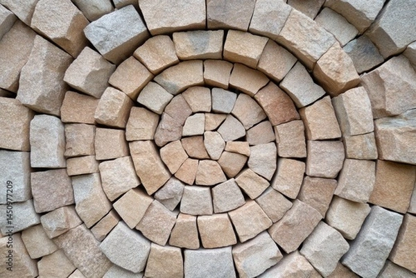 Fototapeta Circular stone mosaic pattern