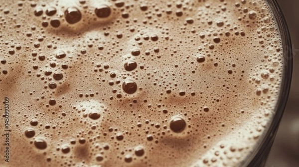 Fototapeta Chocolate Protein Shake with Foam on Top