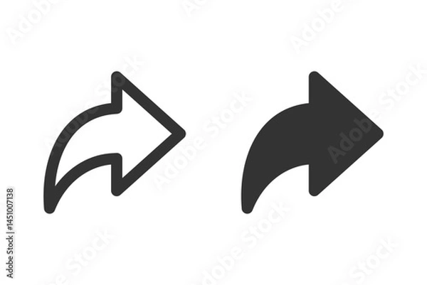 Obraz Share Icon Set. outline and solid. Perfect for web and app design, social media, and user interface elements