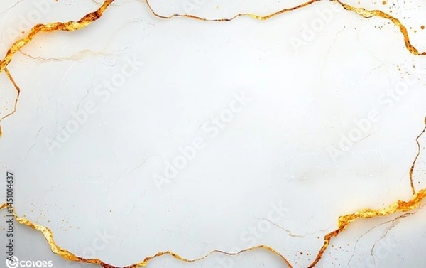 Obraz White gold marble texture pattern background with high resolution design for cover book or brochure, poster, wallpaper background or realistic business