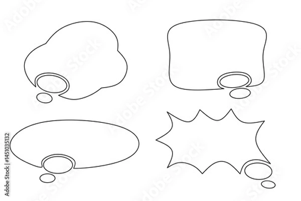 Fototapeta Comic bubble chat design vector,komic speech bubble image,comic bubble text design illustration ,comic bubble text on blank vector 