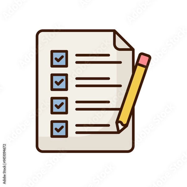 Obraz Questionnaire checklist