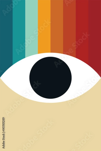 Fototapeta Background eye retro art abstract