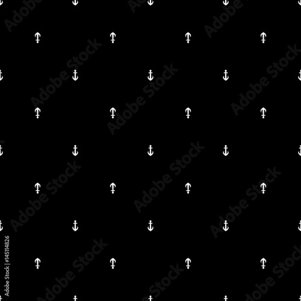 Obraz Anchors seamless pattern in grey color