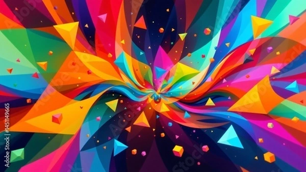 Obraz Vibrant color explosion art abstract design digital artwork creative environment dynamic viewpoint modern concept for seo impact